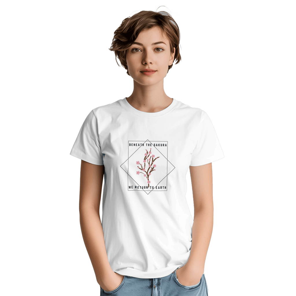 Beneath the Sakura Heavyweight Cotton T-Shirt – Classic Fit Casual Wear - Ilgary Studio