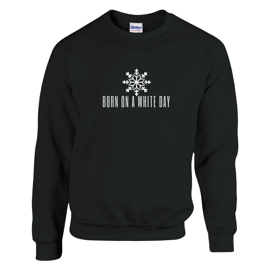 Born On A White Day – Classic Fit Heavy Blend Sweatshirt - Ilgary Studio