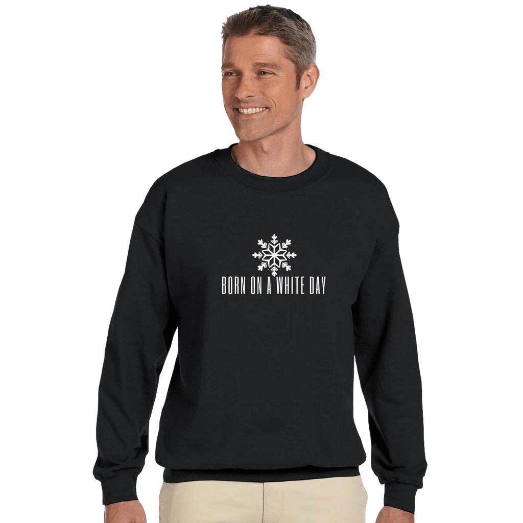 Born On A White Day – Classic Fit Heavy Blend Sweatshirt - Ilgary Studio