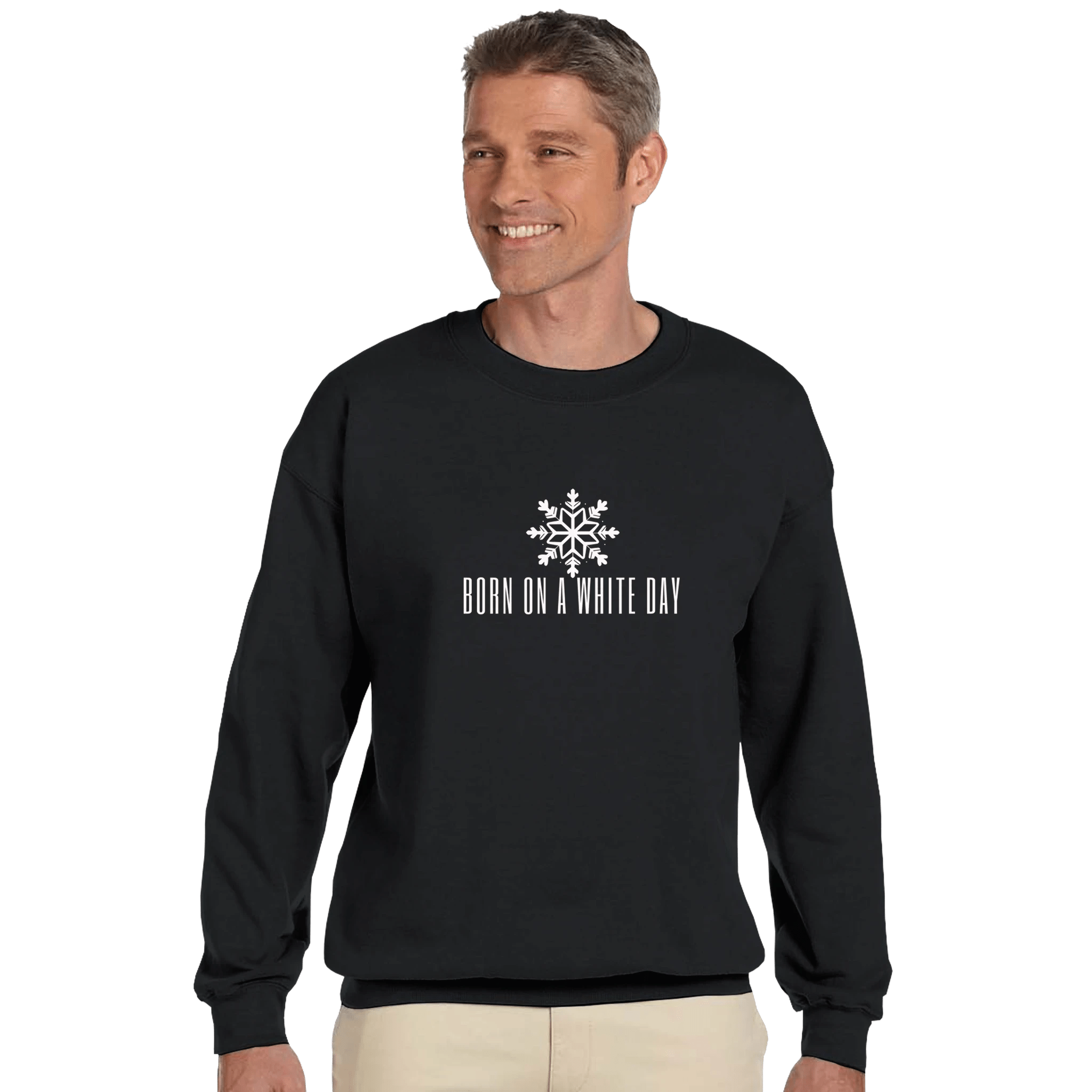 Born On A White Day – Classic Fit Heavy Blend Sweatshirt - Ilgary Studio