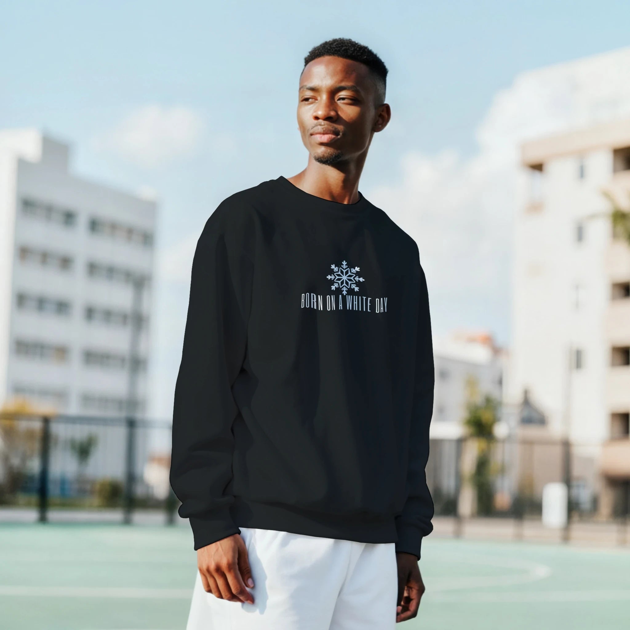 Born On A White Day – Classic Fit Heavy Blend Sweatshirt - Ilgary Studio