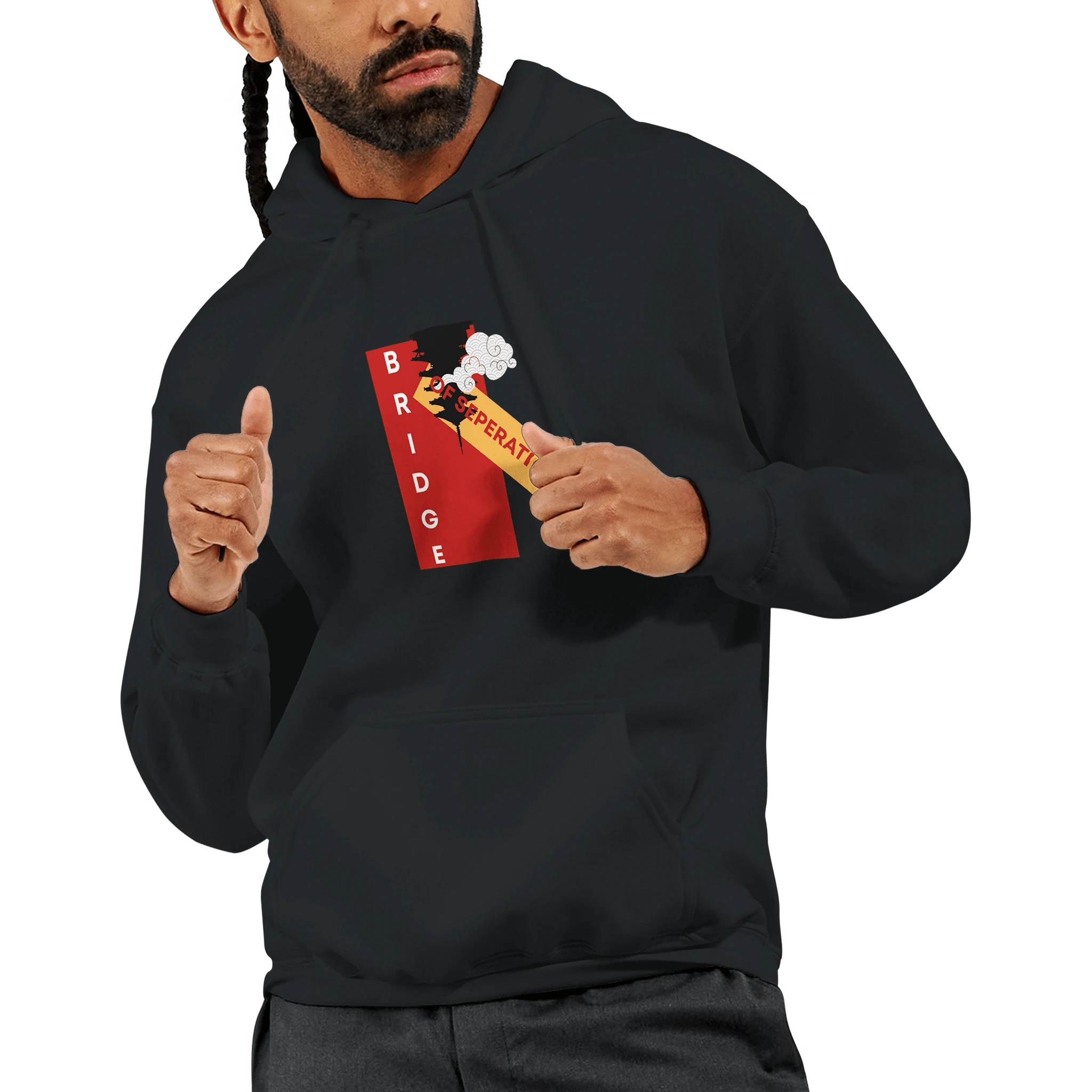 Bridge of Separation Heavy Blend Hoodie – Comfortable 50/50 Cotton - Polyester Blend - Ilgary Studio