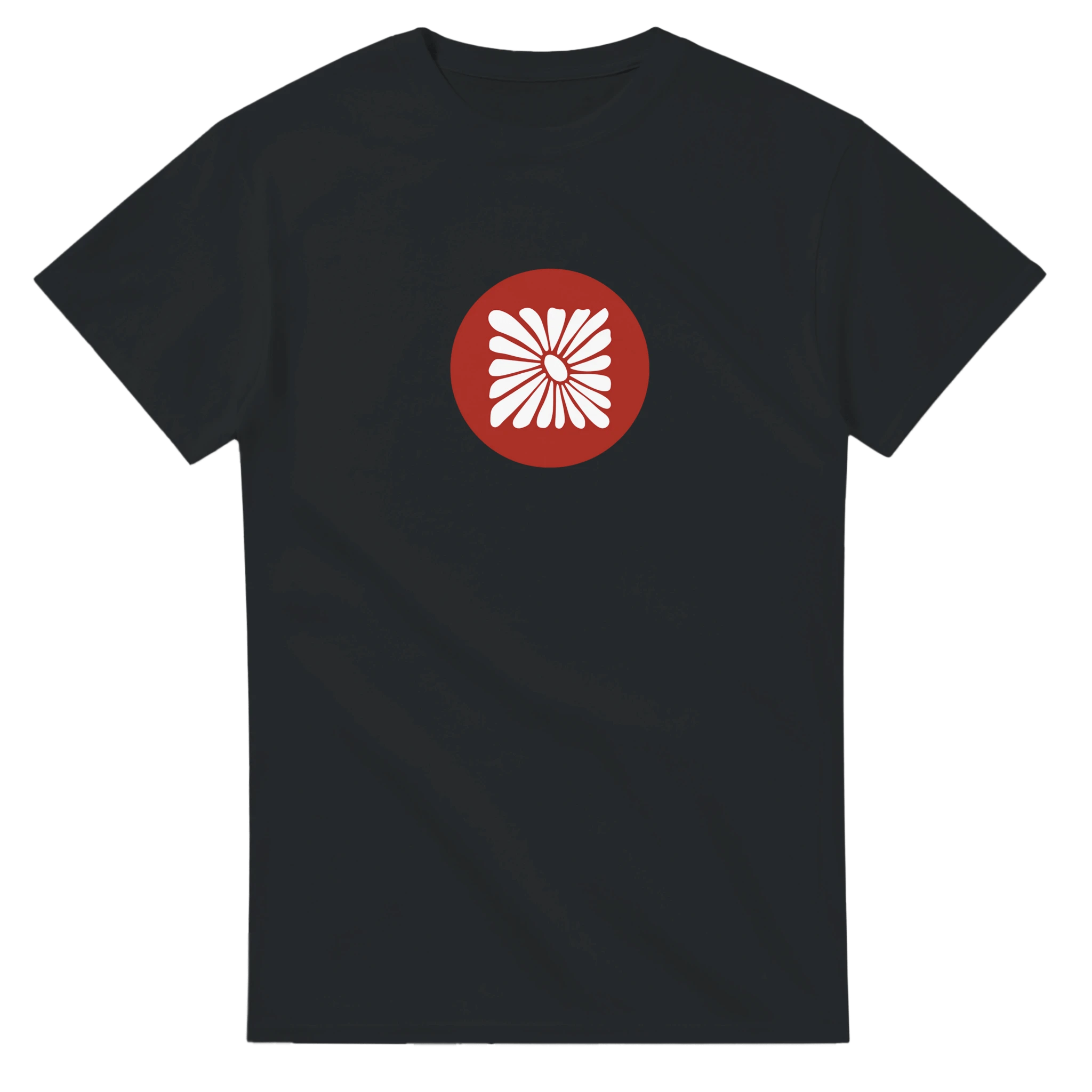 Casual Cotton T-Shirt with Red Heart and White Smile Design - Ilgary Studio