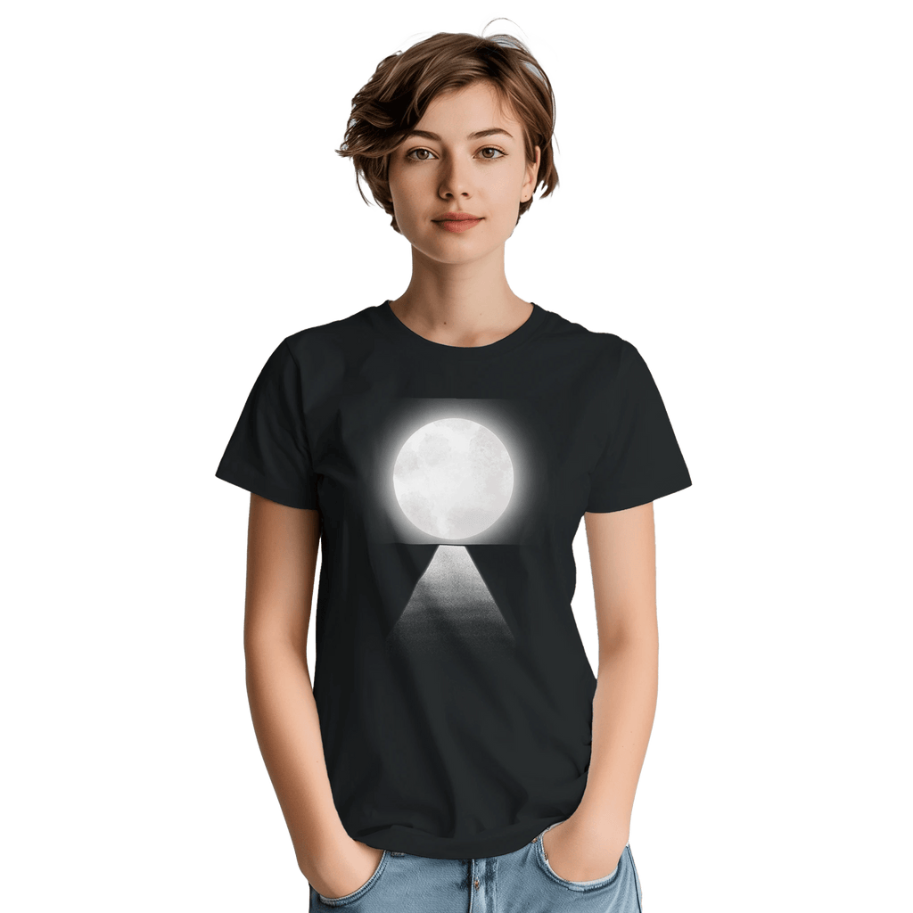 Celestial Dreams Cotton T-Shirt – Every Breath the Moon Took, a Star Fell Design - Ilgary Studio