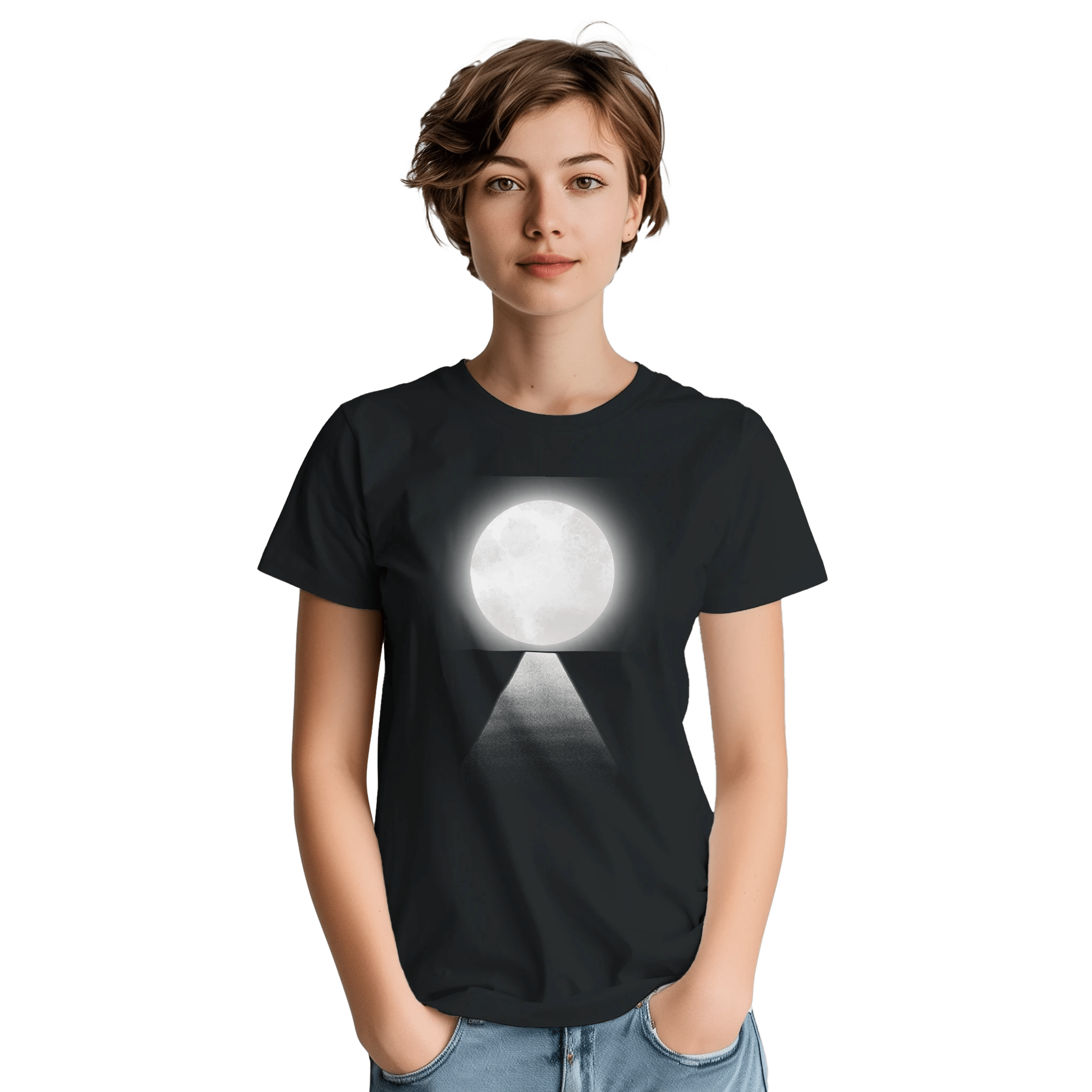Celestial Dreams Cotton T-Shirt – Every Breath the Moon Took, a Star Fell Design - Ilgary Studio