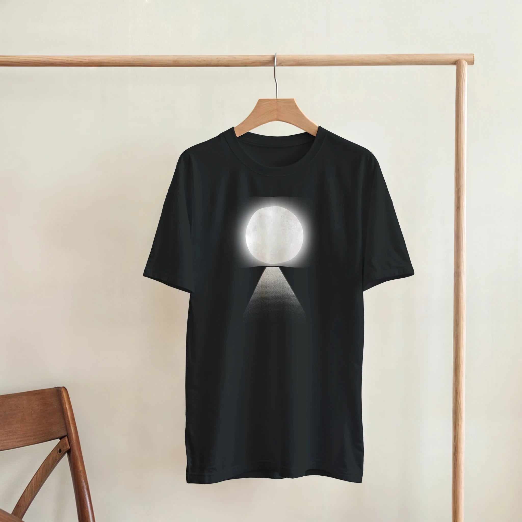 Celestial Dreams Cotton T-Shirt – Every Breath the Moon Took, a Star Fell Design - Ilgary Studio