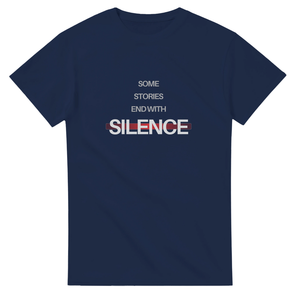 Classic Cotton T-Shirt – "Some Stories End with Silence" Design - Ilgary Studio