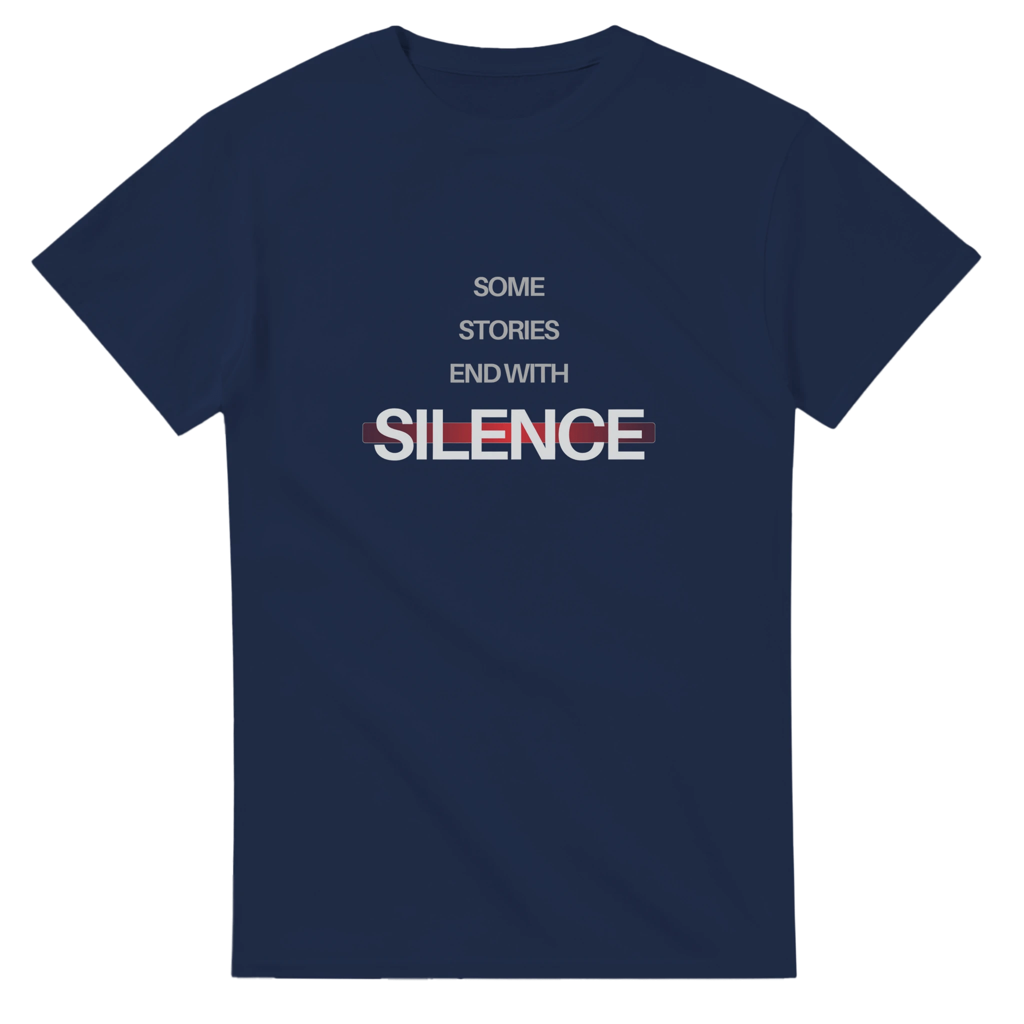 Classic Cotton T-Shirt – "Some Stories End with Silence" Design - Ilgary Studio