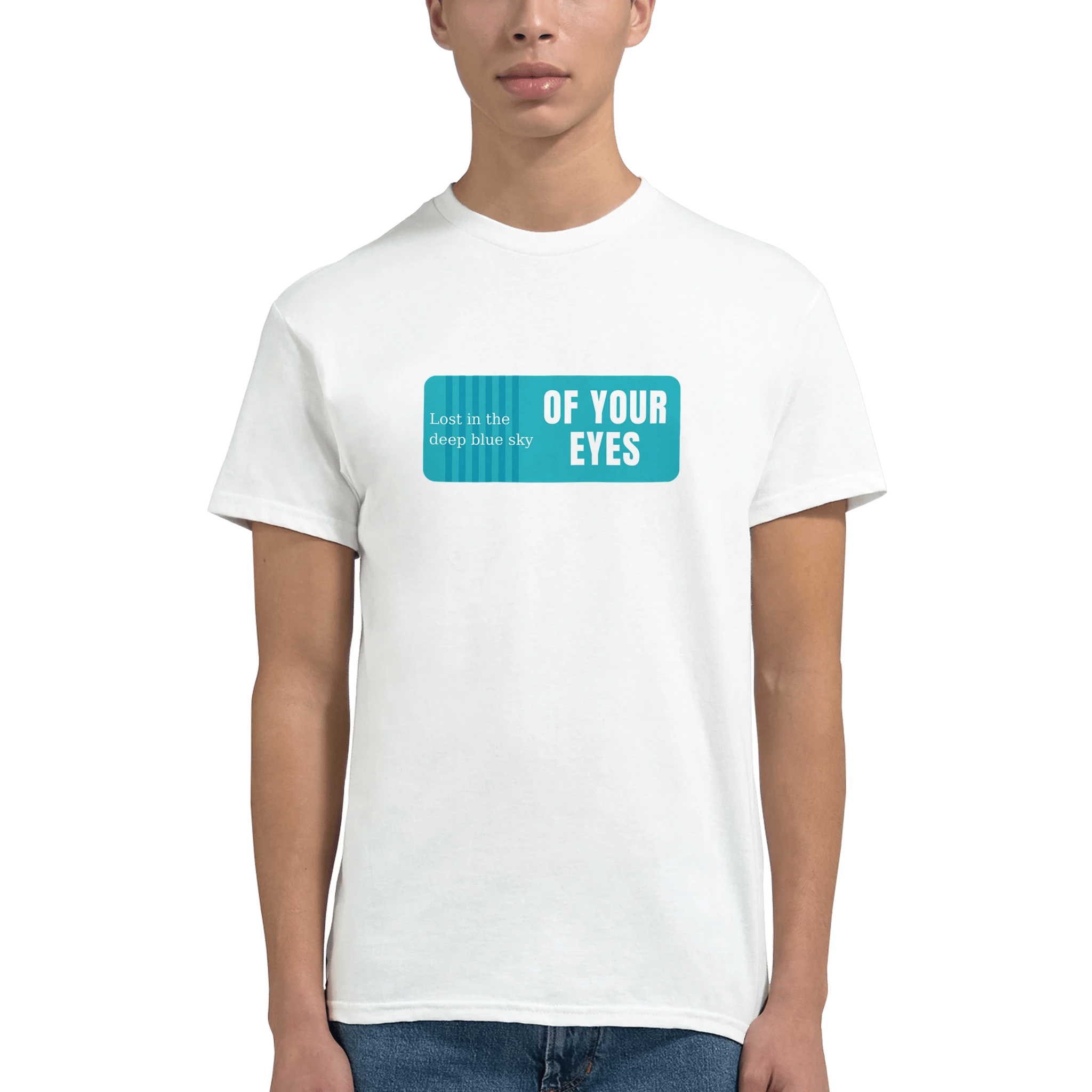 Deep Blue Sky Graphic T-Shirt – Classic Fit Heavyweight Cotton Tee - Ilgary Studio