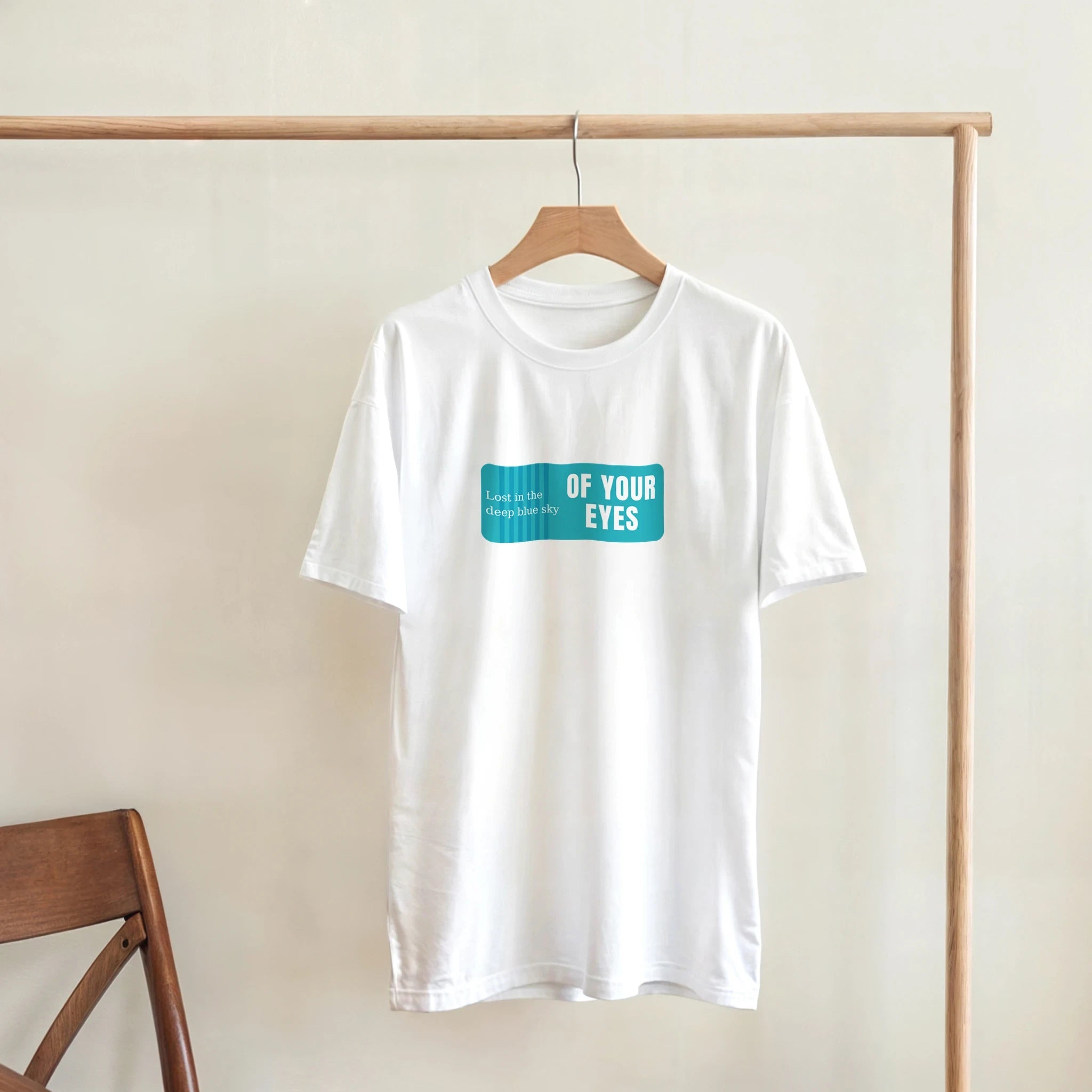 Deep Blue Sky Graphic T-Shirt – Classic Fit Heavyweight Cotton Tee - Ilgary Studio