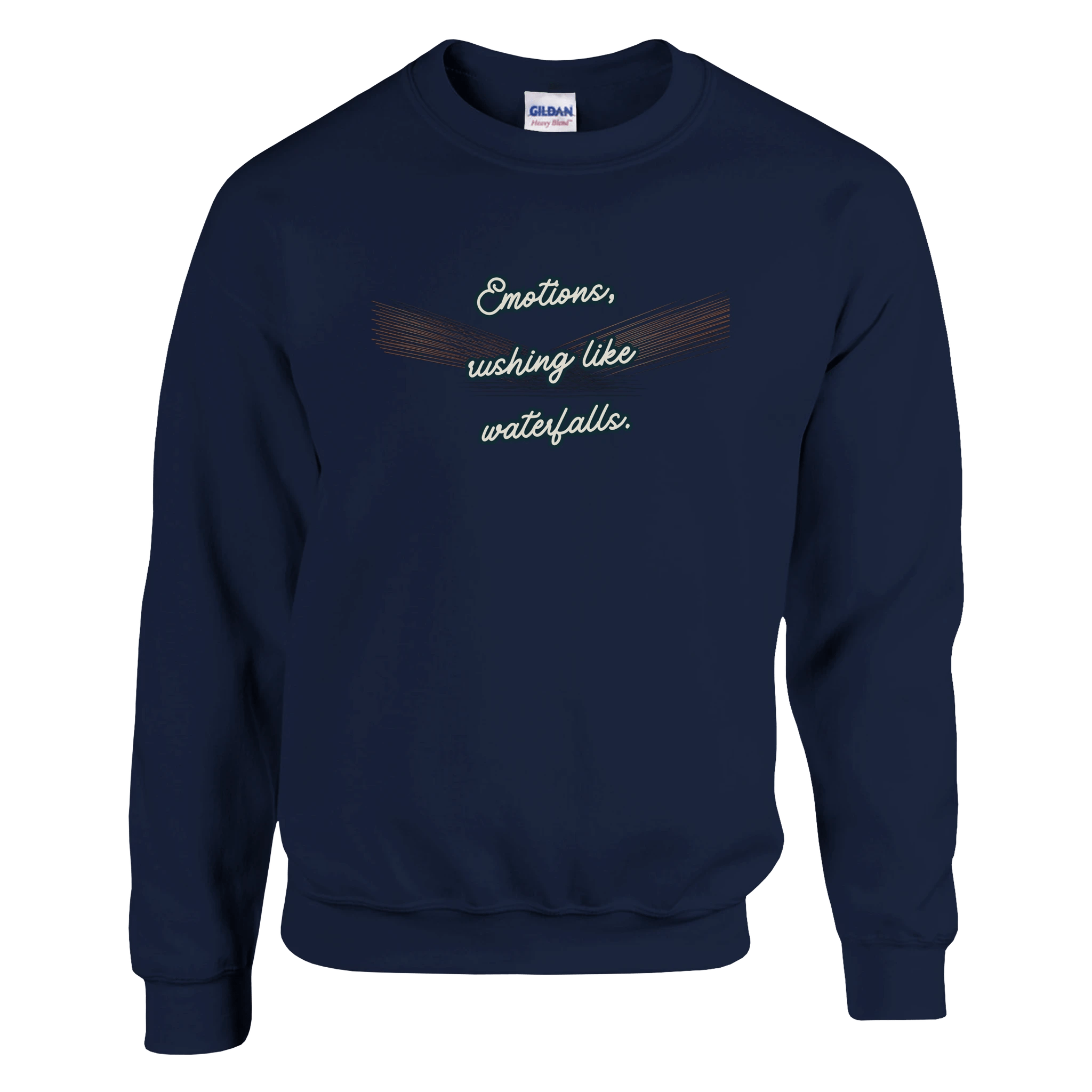 Emotional Waves Sweatshirt – Soft Blend Cotton - Polyester Design - Ilgary Studio