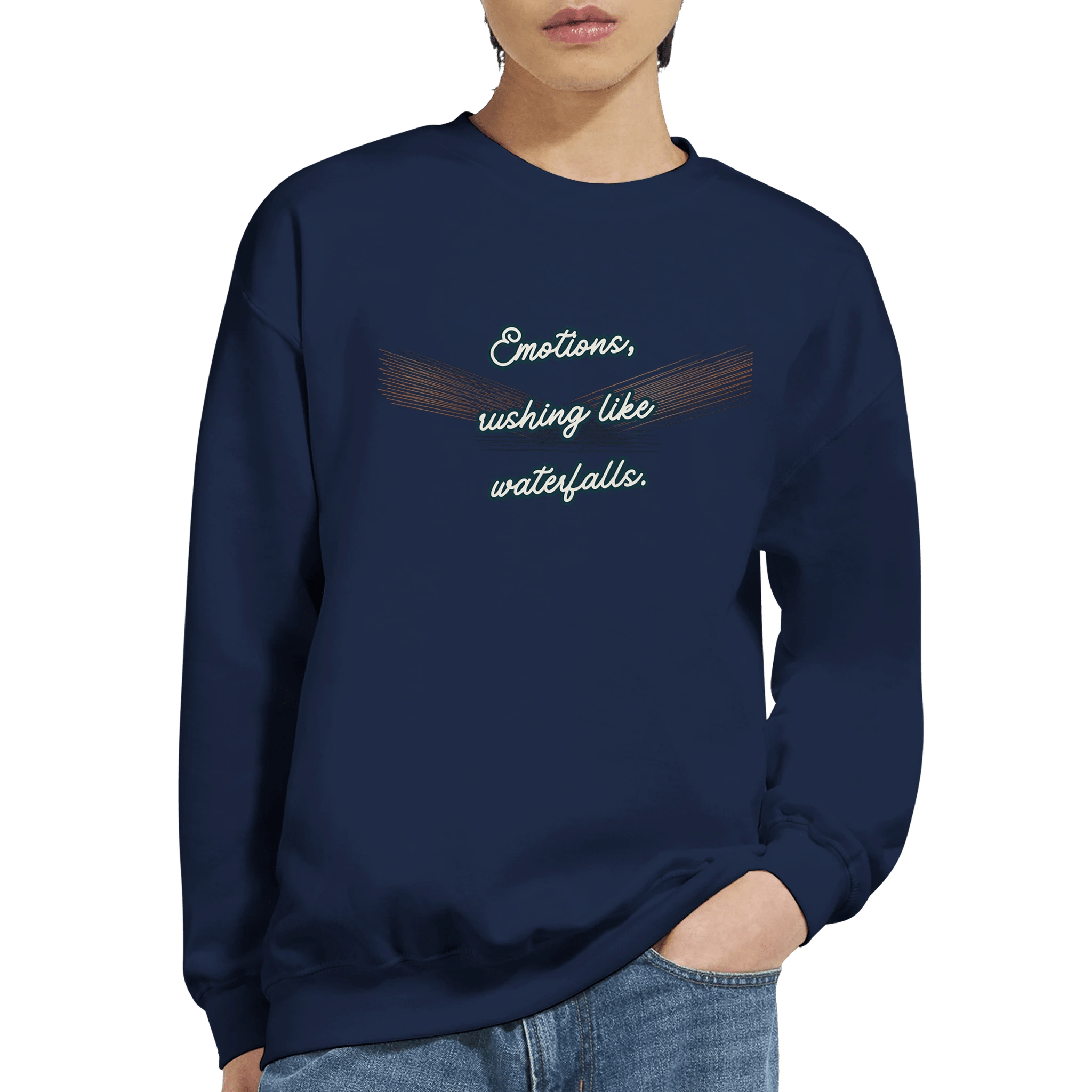 Emotional Waves Sweatshirt – Soft Blend Cotton - Polyester Design - Ilgary Studio