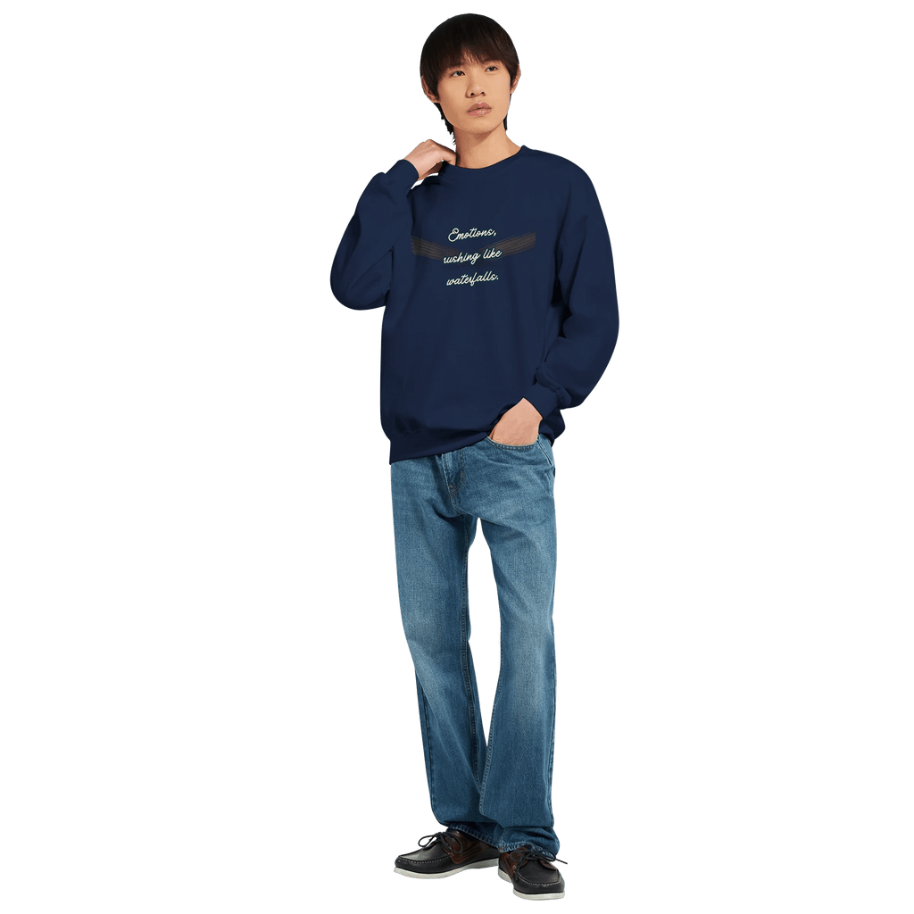 Emotional Waves Sweatshirt – Soft Blend Cotton - Polyester Design - Ilgary Studio