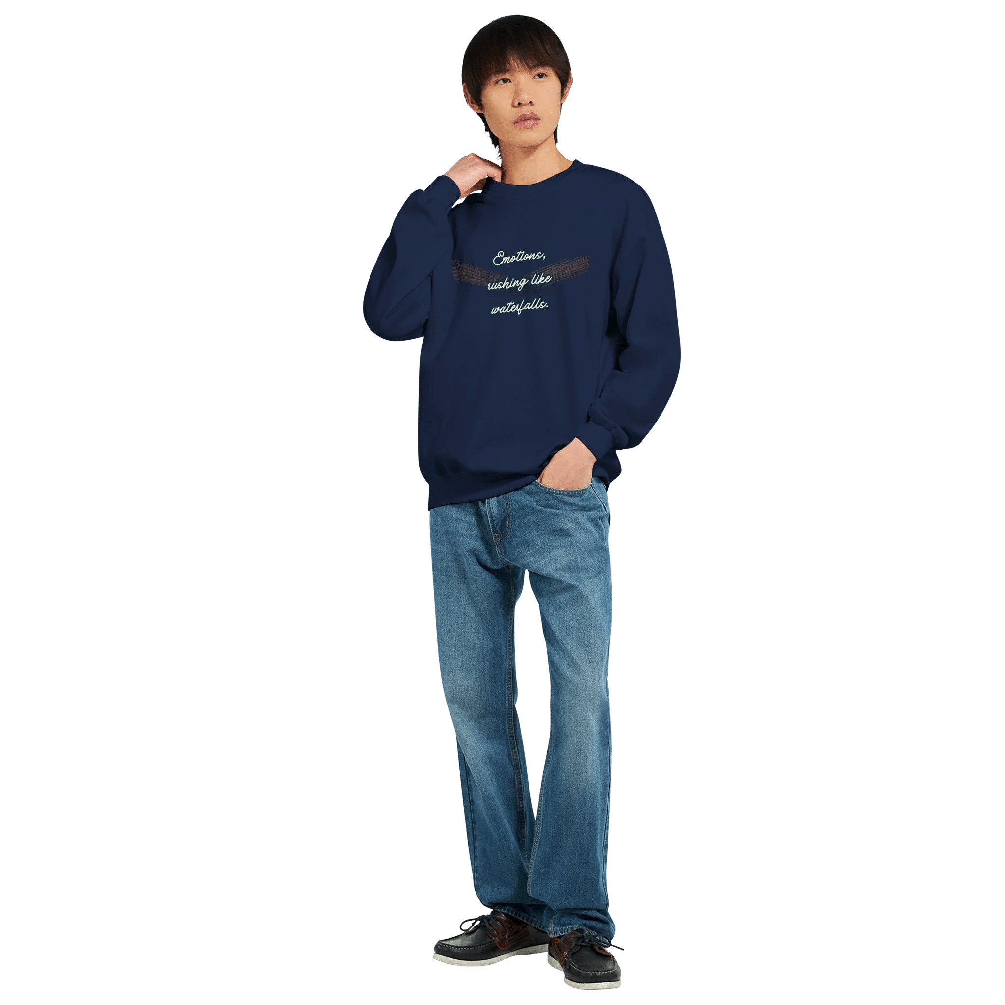 Emotional Waves Sweatshirt – Soft Blend Cotton - Polyester Design - Ilgary Studio