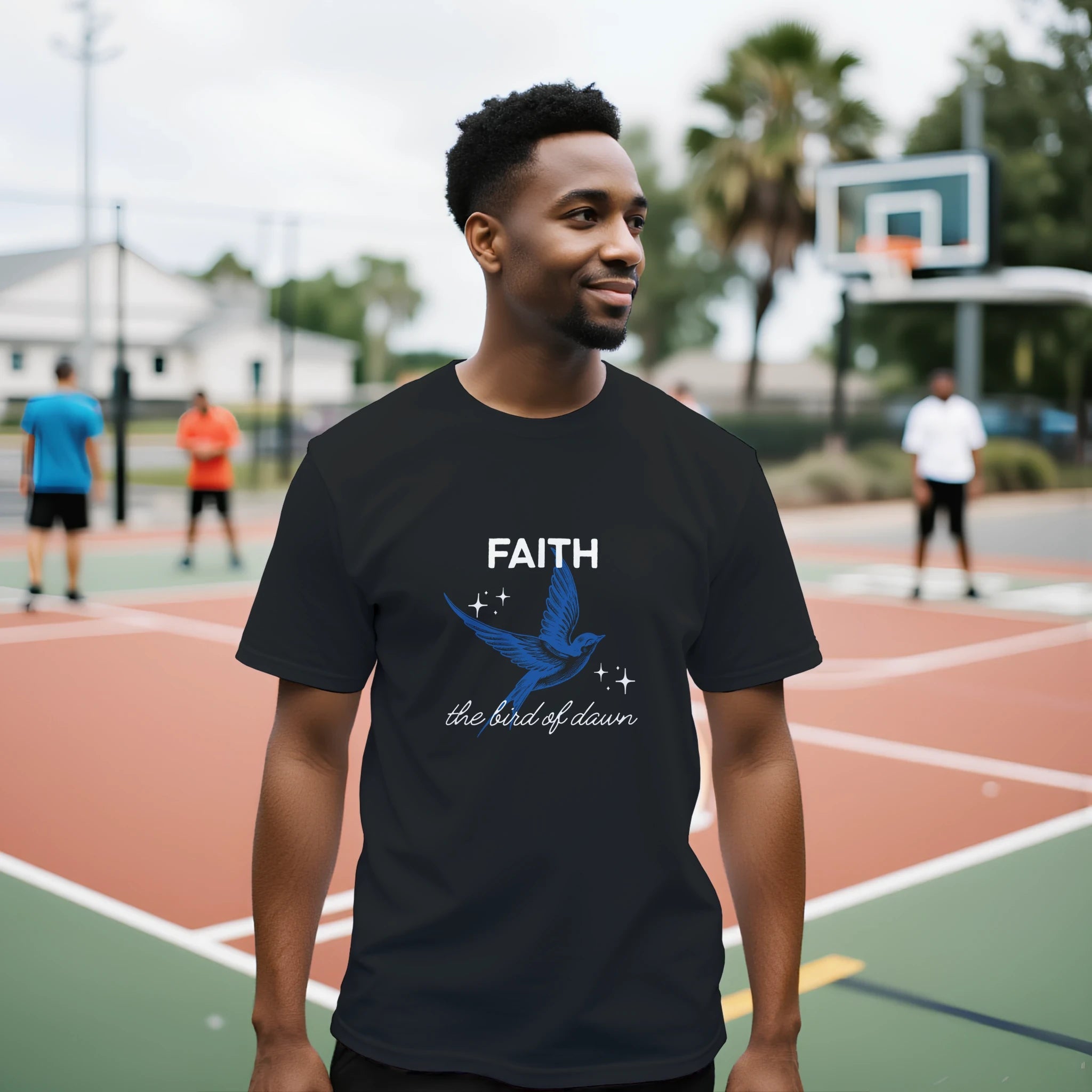 Faith T-Shirt – Bird of Dawn Design in Heavyweight Cotton - Premium Unisex Crewneck T-shirt | Bella + Canvas 3001 - Ilgary Studio