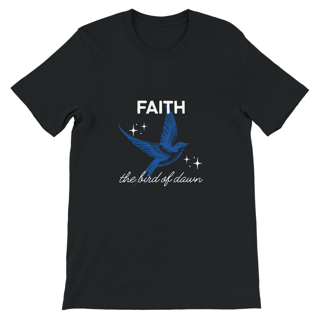 Faith T-Shirt – Bird of Dawn Design in Heavyweight Cotton - Premium Unisex Crewneck T-shirt | Bella + Canvas 3001 - Ilgary Studio