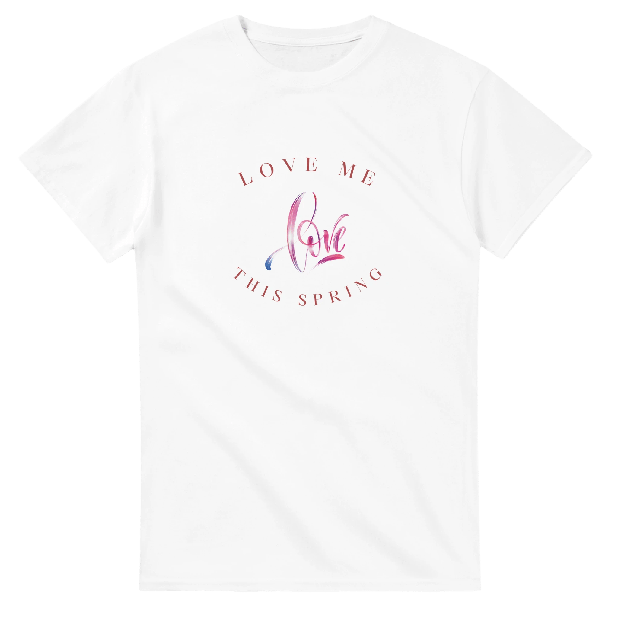 Heavyweight Cotton T-Shirt - Love Me This Spring Design - Ilgary Studio