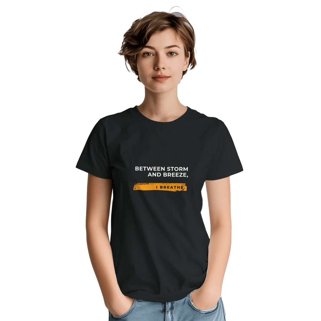 Inspirational T-Shirt - 'Between Storm and Breeze' Heavyweight Cotton Tee - Ilgary Studio