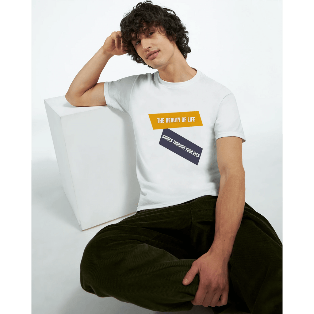 Inspirational T-Shirt – 'The Beauty of Life Shines Through Your Eyes' - Ilgary Studio