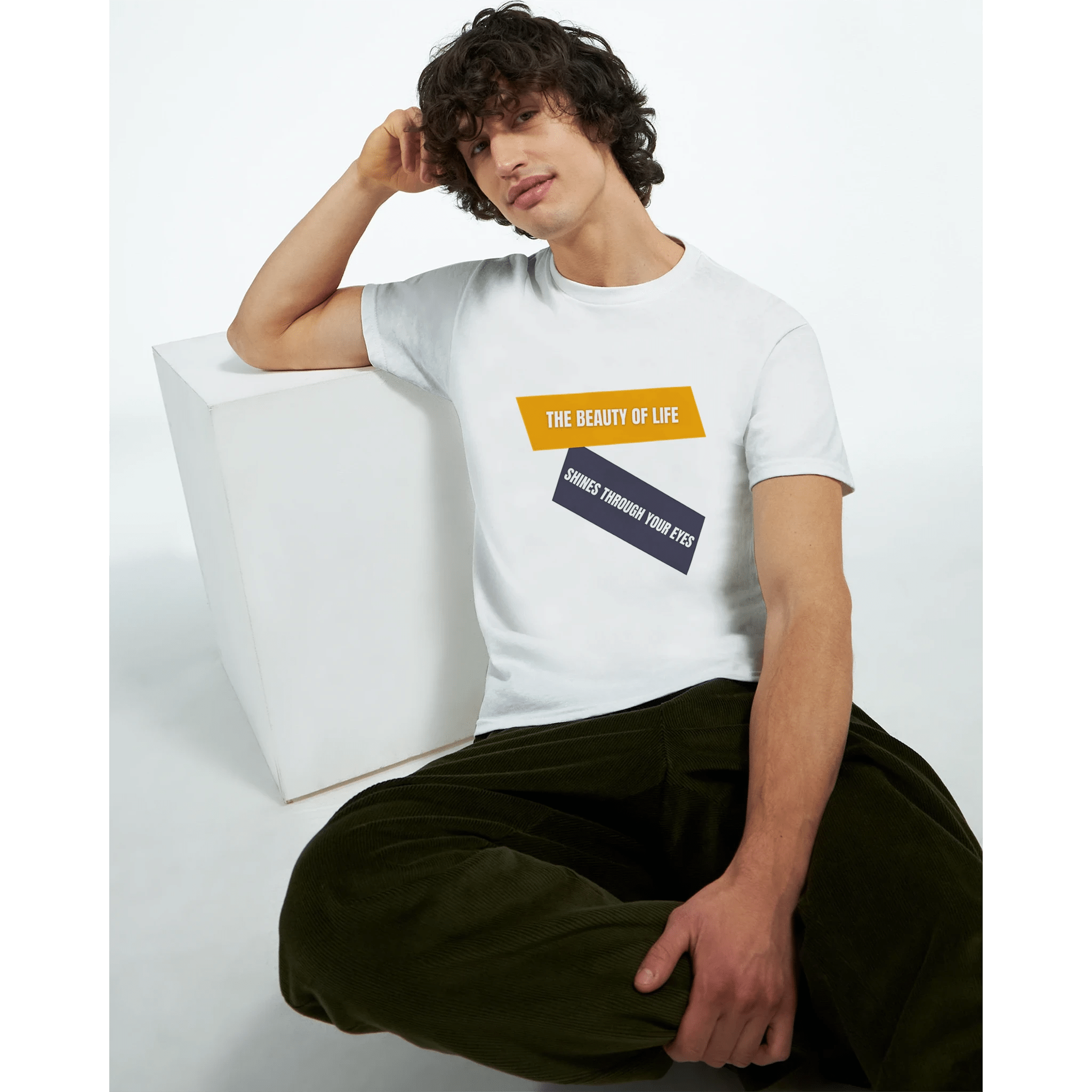 Inspirational T-Shirt – 'The Beauty of Life Shines Through Your Eyes' - Ilgary Studio