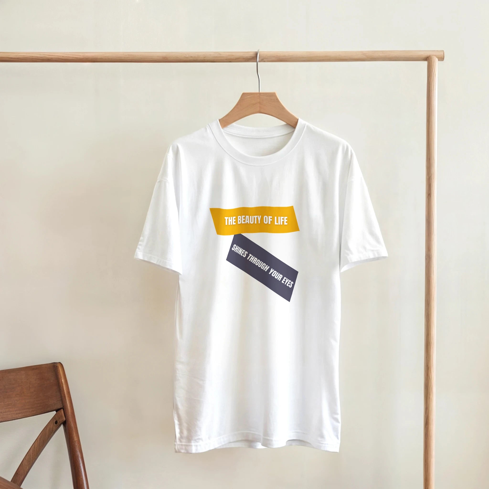 Inspirational T-Shirt – 'The Beauty of Life Shines Through Your Eyes' - Ilgary Studio