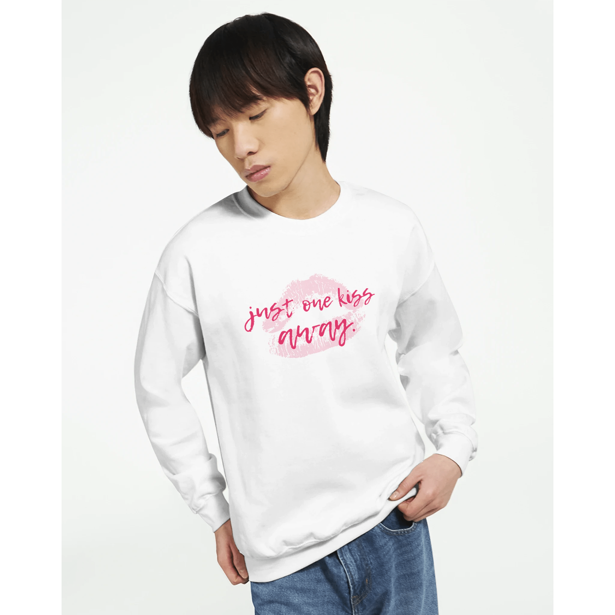 Just One Kiss Away Heavy Blend Sweatshirt – Comfortable Classic Fit - Ilgary Studio