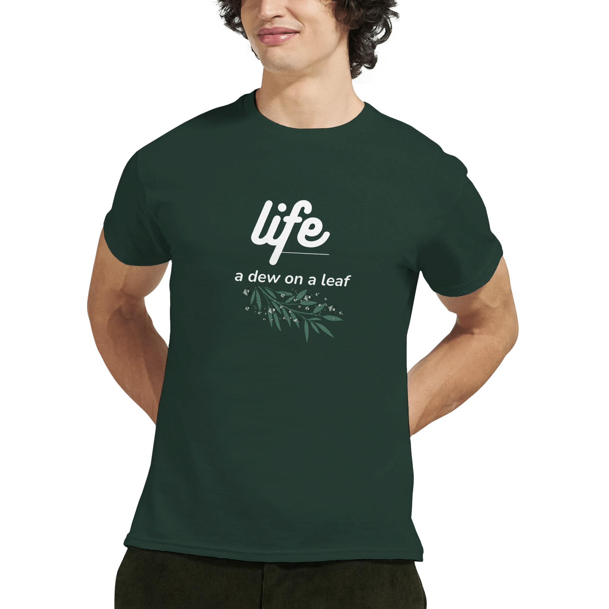 Life. A Dew on a Leaf T-Shirt – Heavyweight Classic Fit Cotton Tee - Ilgary Studio