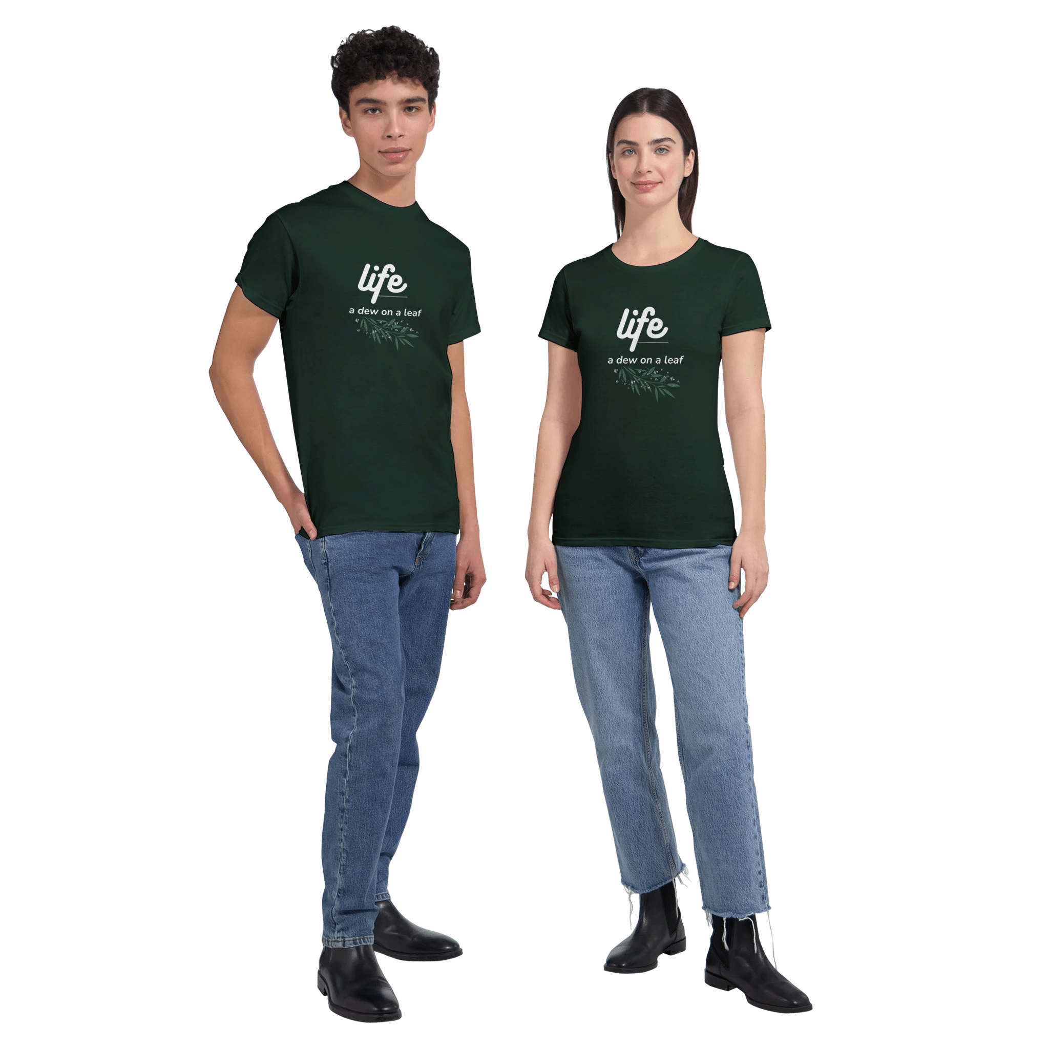 Life. A Dew on a Leaf T-Shirt – Heavyweight Classic Fit Cotton Tee - Ilgary Studio