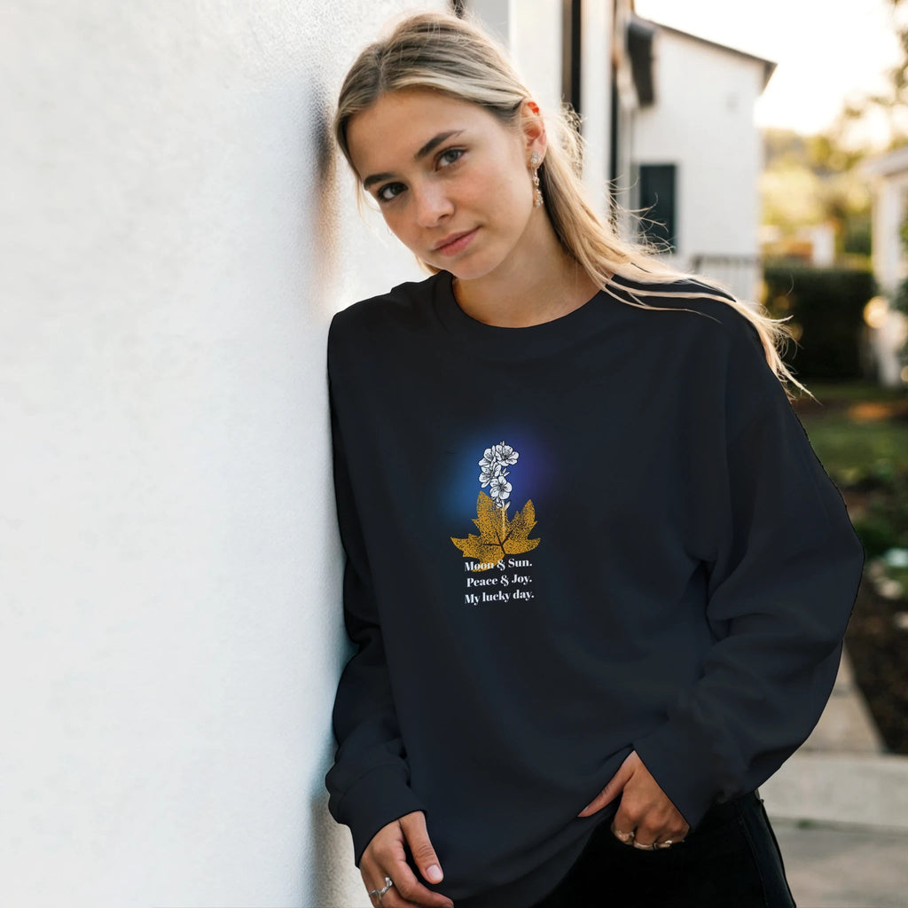 Moon & Sun Heavy Blend Sweatshirt – Peace & Joy Design | Cosmic Vibes - Ilgary Studio
