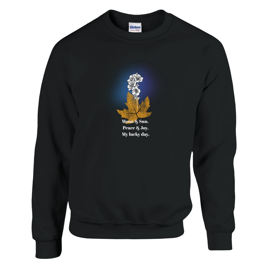 Moon & Sun Heavy Blend Sweatshirt – Peace & Joy Design | Cosmic Vibes - Ilgary Studio