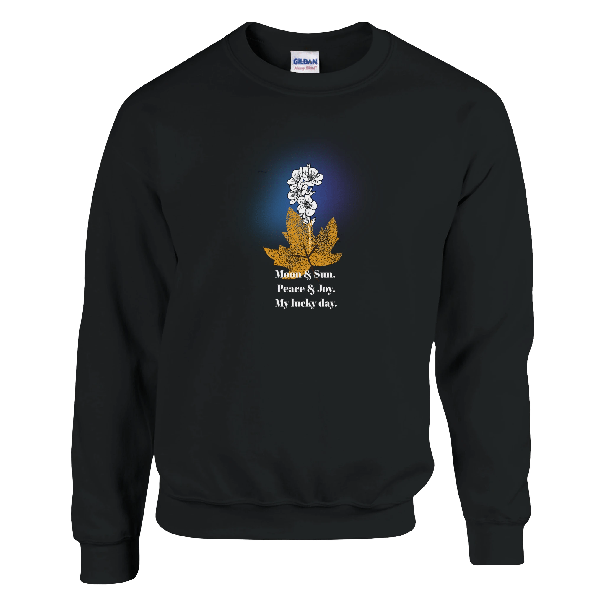 Moon & Sun Heavy Blend Sweatshirt – Peace & Joy Design | Cosmic Vibes - Ilgary Studio