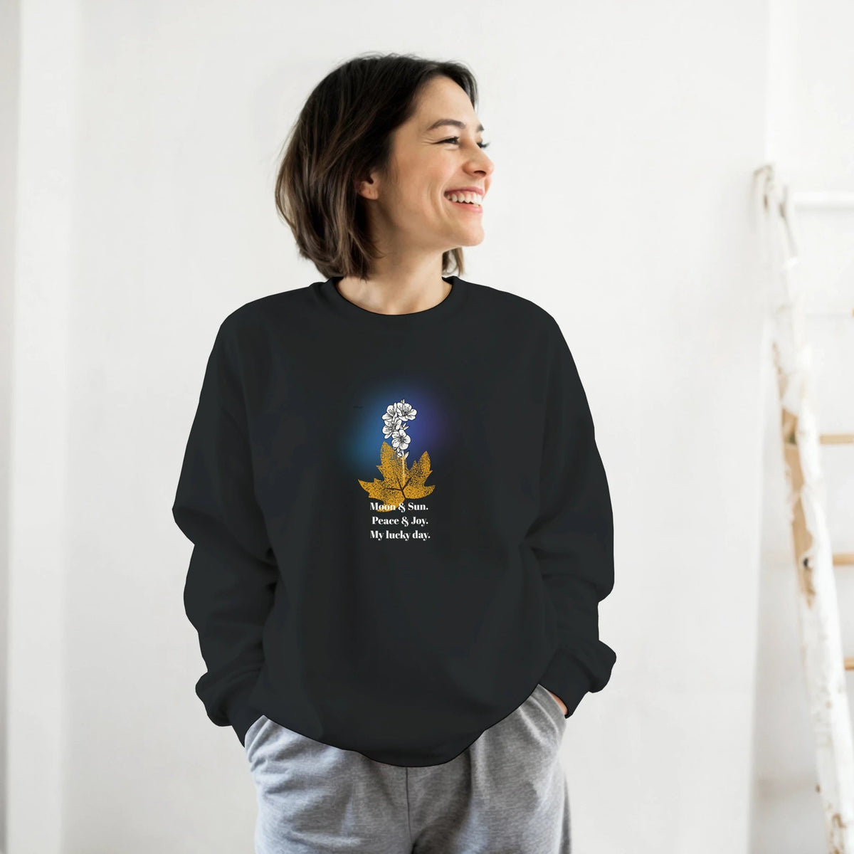 Moon & Sun Heavy Blend Sweatshirt – Peace & Joy Design | Cosmic Vibes - Ilgary Studio