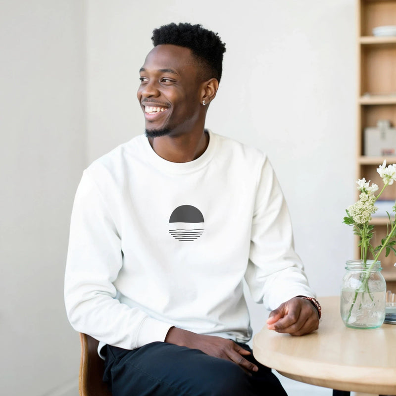 Moonlit Eyes in the Fog — Poetic Unisex Sweatshirt - Ilgary Studio