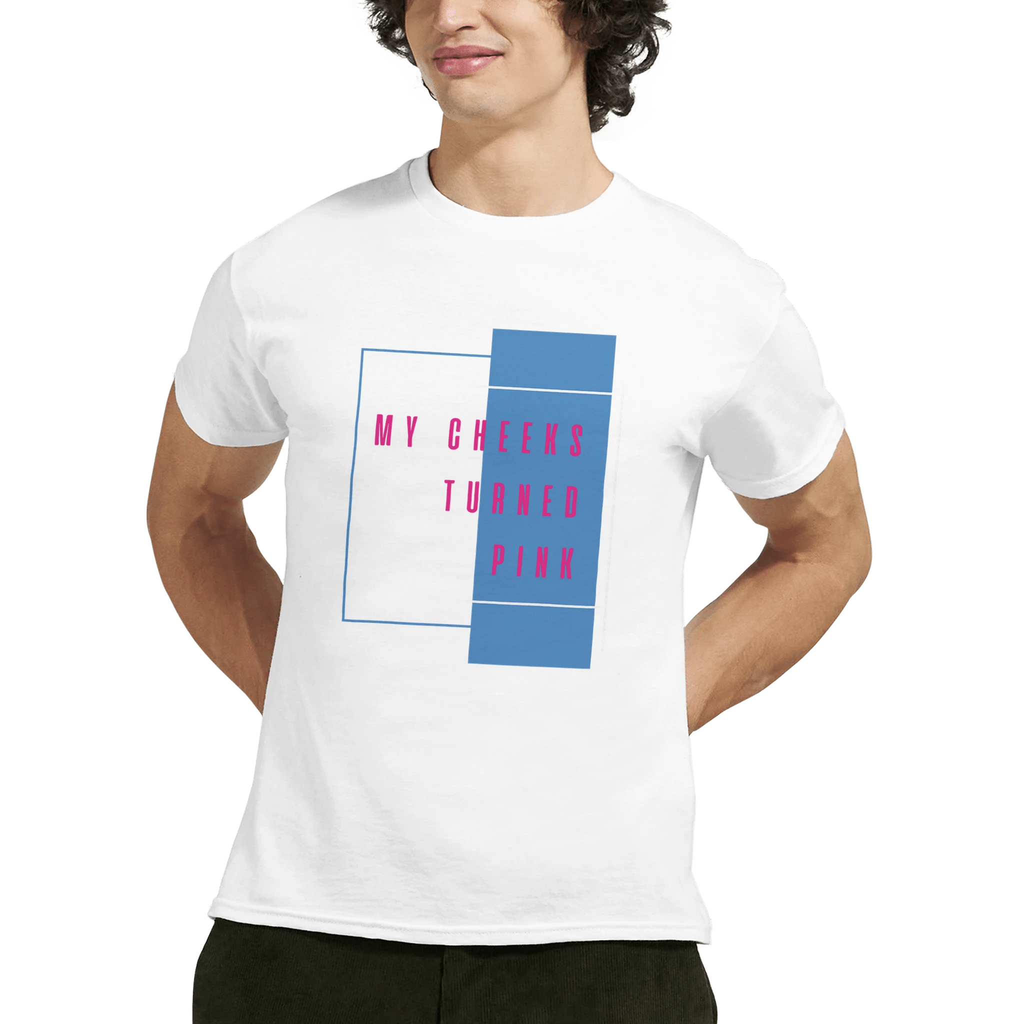 My Cheeks Turned Pink – Classic Fit Heavy Cotton T-Shirt - Ilgary Studio