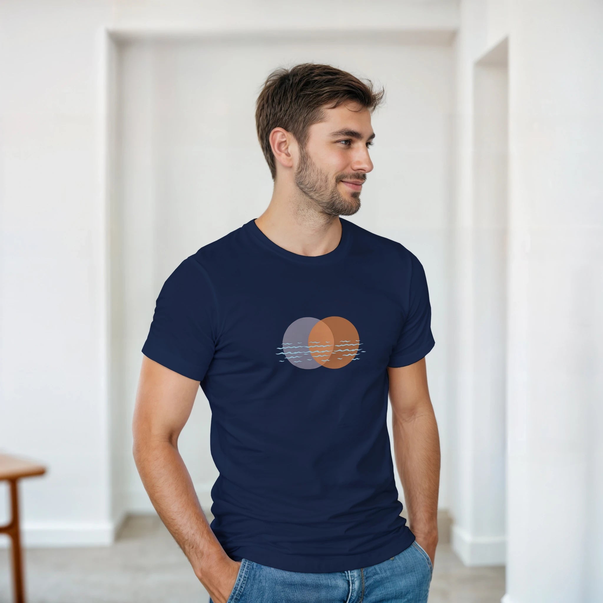 Ocean Embrace Heavyweight Cotton T-Shirt – Classic Fit for Every Mood - Ilgary Studio