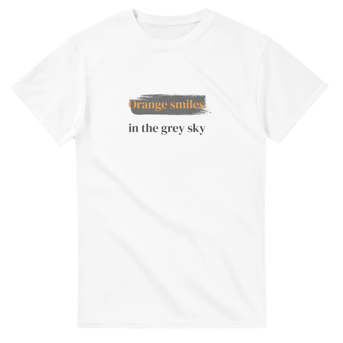 Orange Smiles – Classic Fit Heavy Cotton T-Shirt - Ilgary Studio