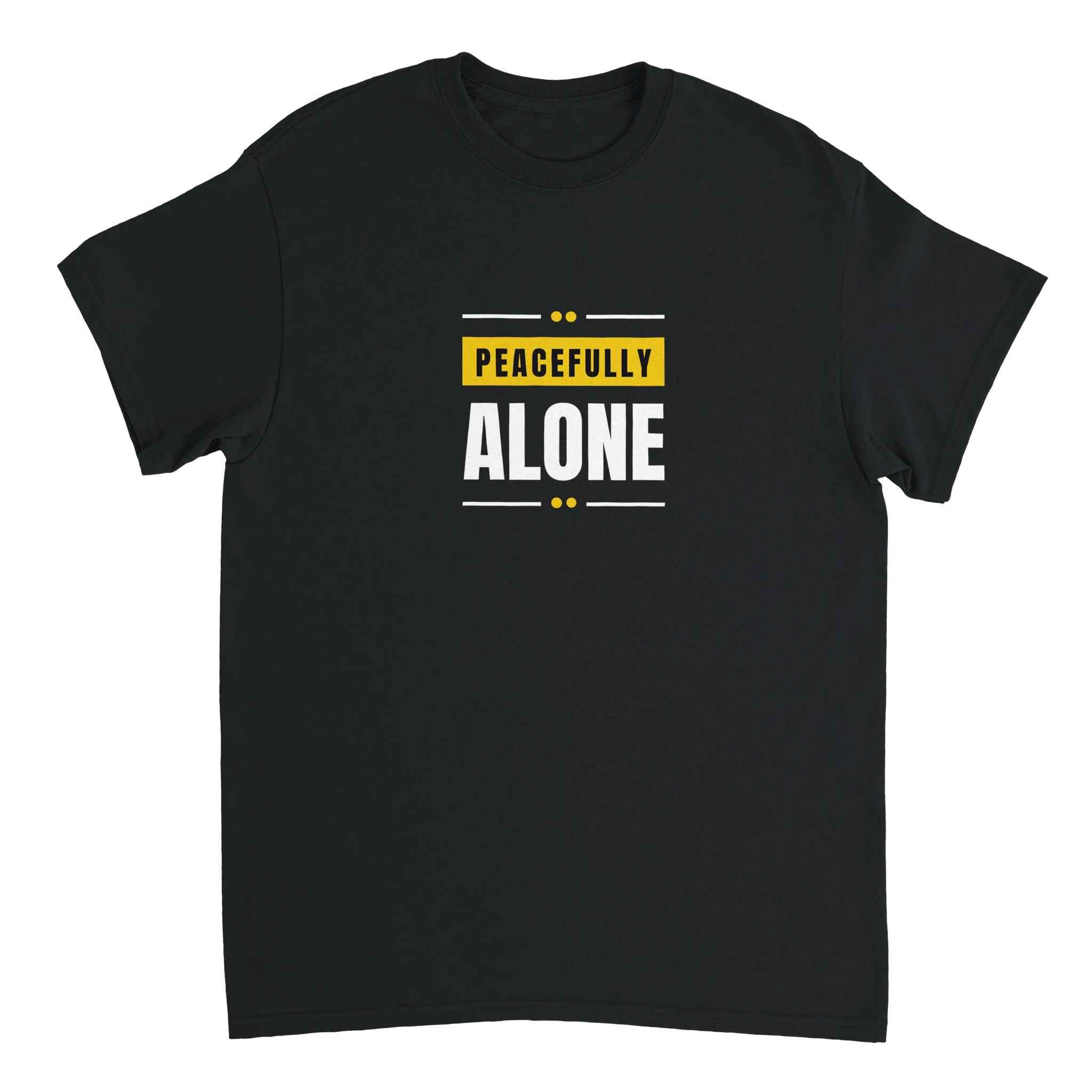 Peacefully Alone Heavyweight Cotton T-Shirt – Classic Fit Casual Wear - Ilgary Studio