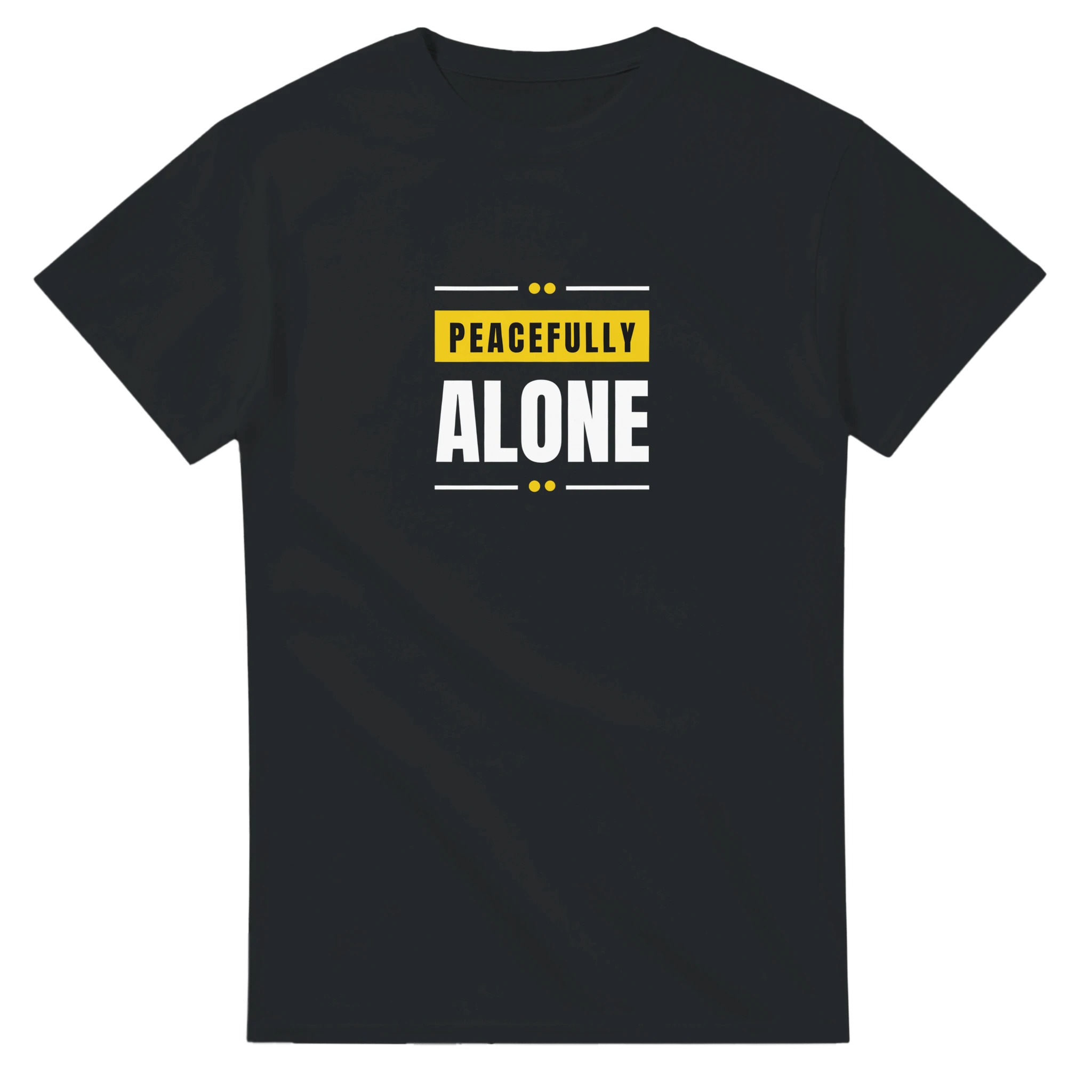 Peacefully Alone Heavyweight Cotton T-Shirt – Classic Fit Casual Wear - Ilgary Studio