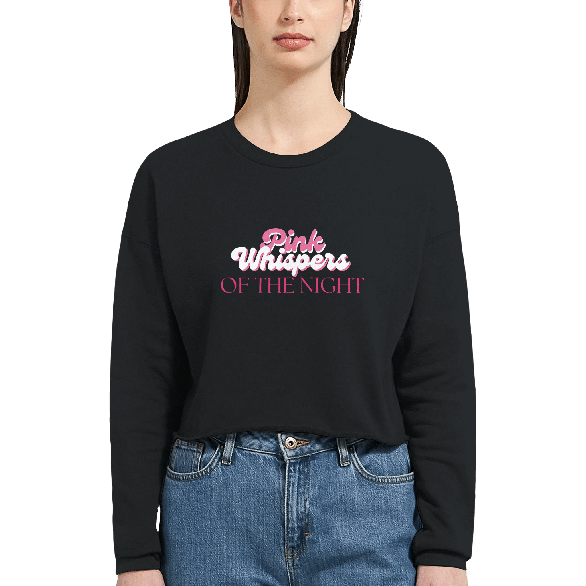 Pink Whispers of the Night Cropped Sweatshirt – Bella+Canvas 7503 - Ilgary Studio