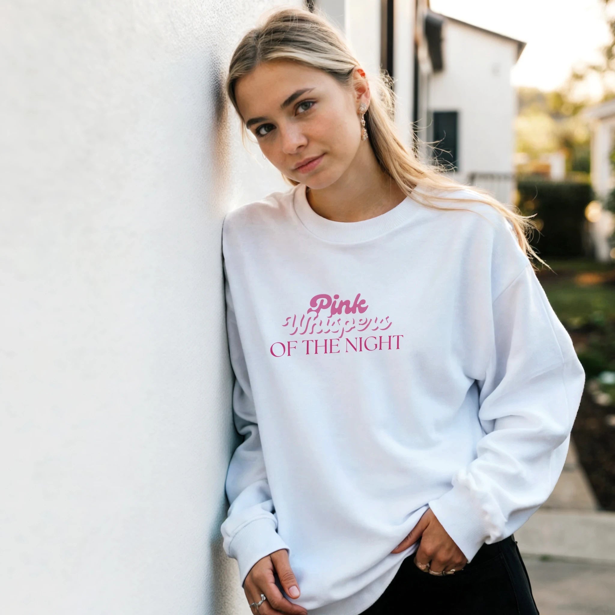 Pink Whispers of the Night Heavy Blend Sweatshirt – Classic Comfort - Ilgary Studio