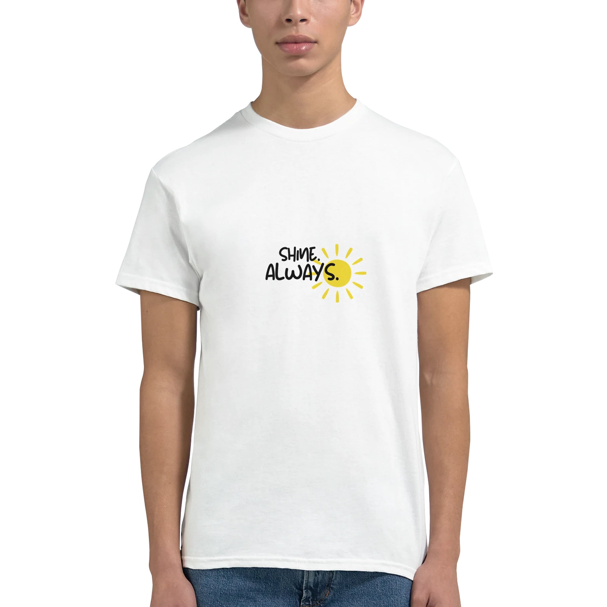 Shine. Always. Heavyweight Cotton T-Shirt – Classic Fit Casual Wear - Ilgary Studio