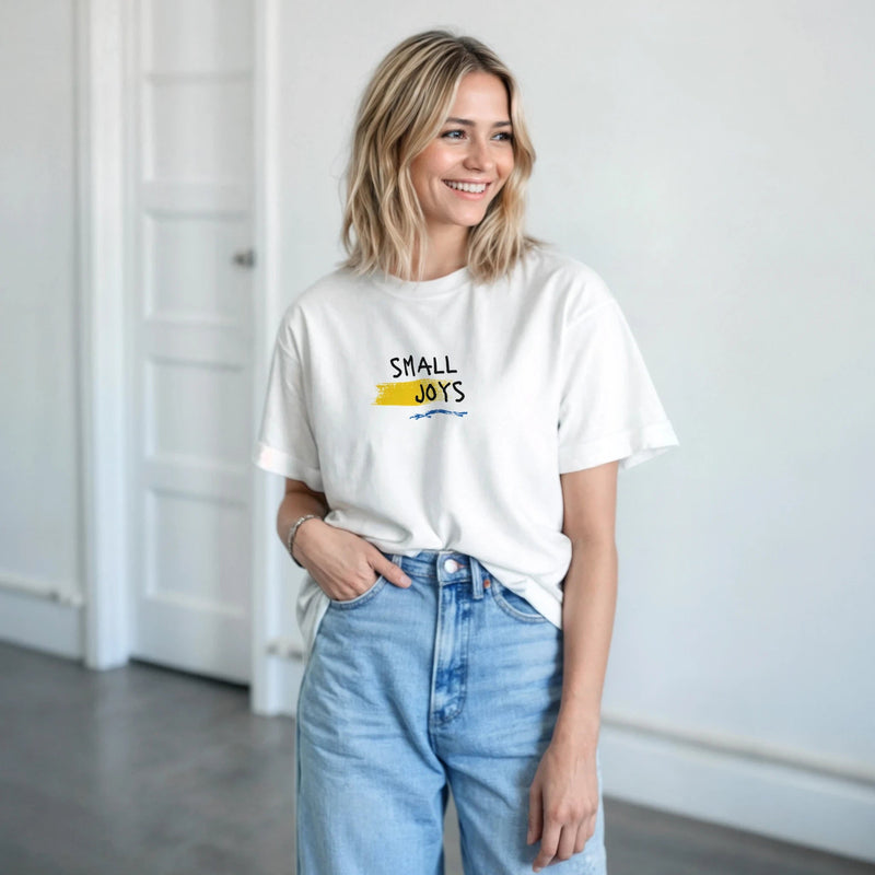 Small Joys Heavyweight Cotton T-Shirt – Classic Fit & Durable Style - Ilgary Studio