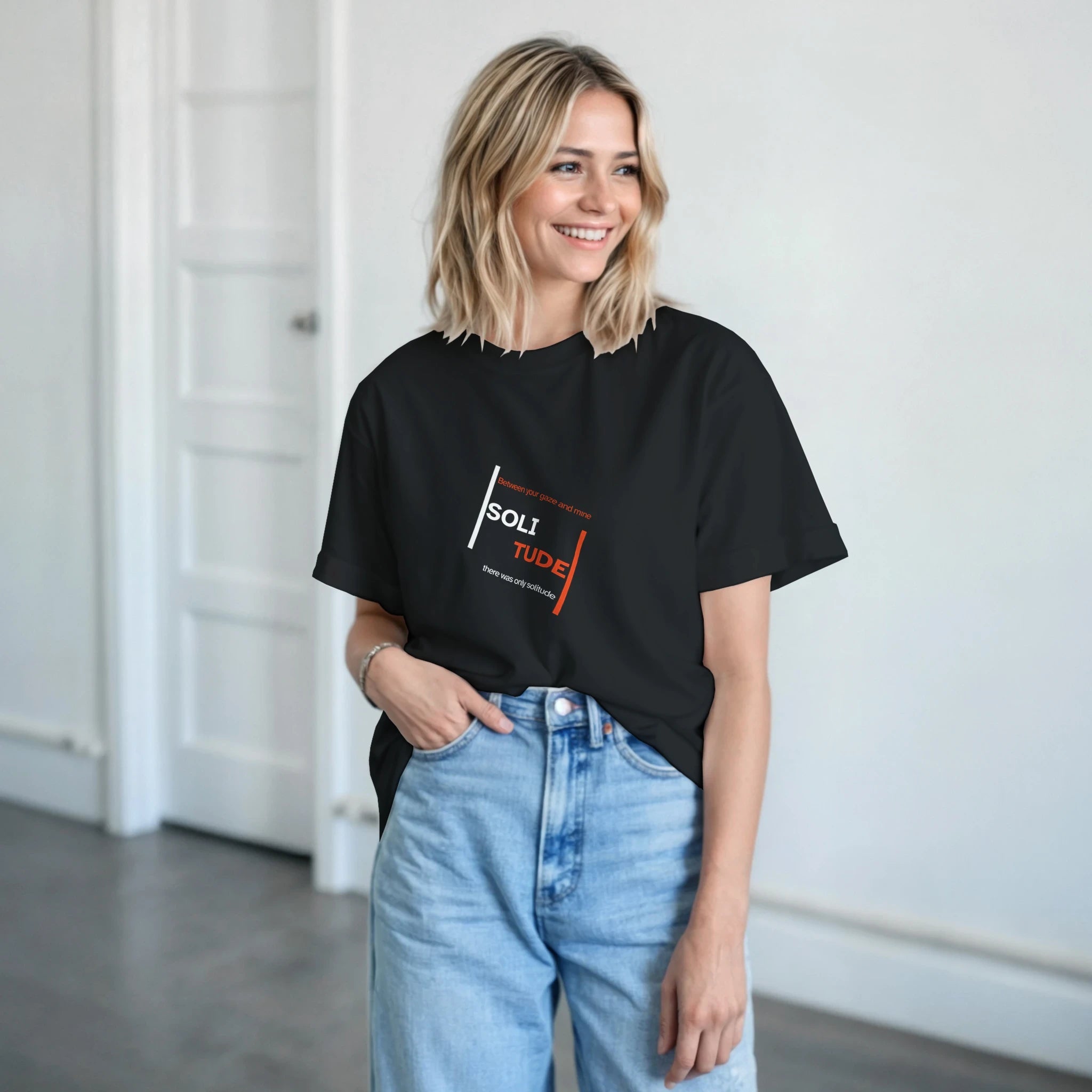 Solitude T-Shirt – Classic Fit Heavyweight Cotton Tee with Thoughtful Design - Ilgary Studio