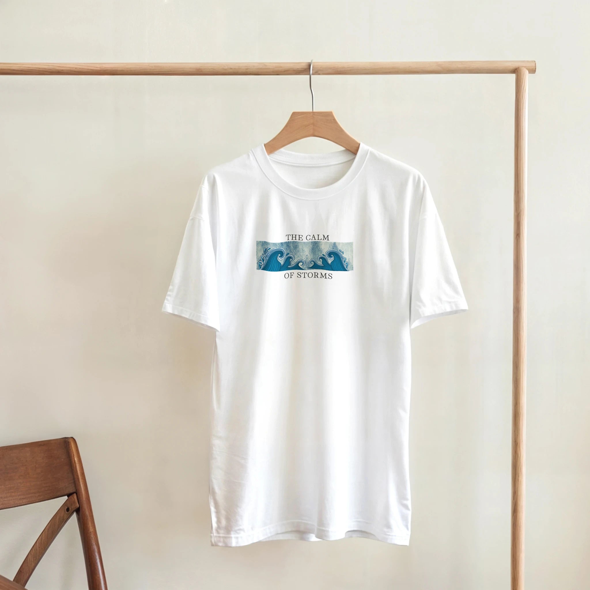 The Calm of Storms Heavyweight Cotton T-Shirt – Classic Fit for Casual Wear - Ilgary Studio