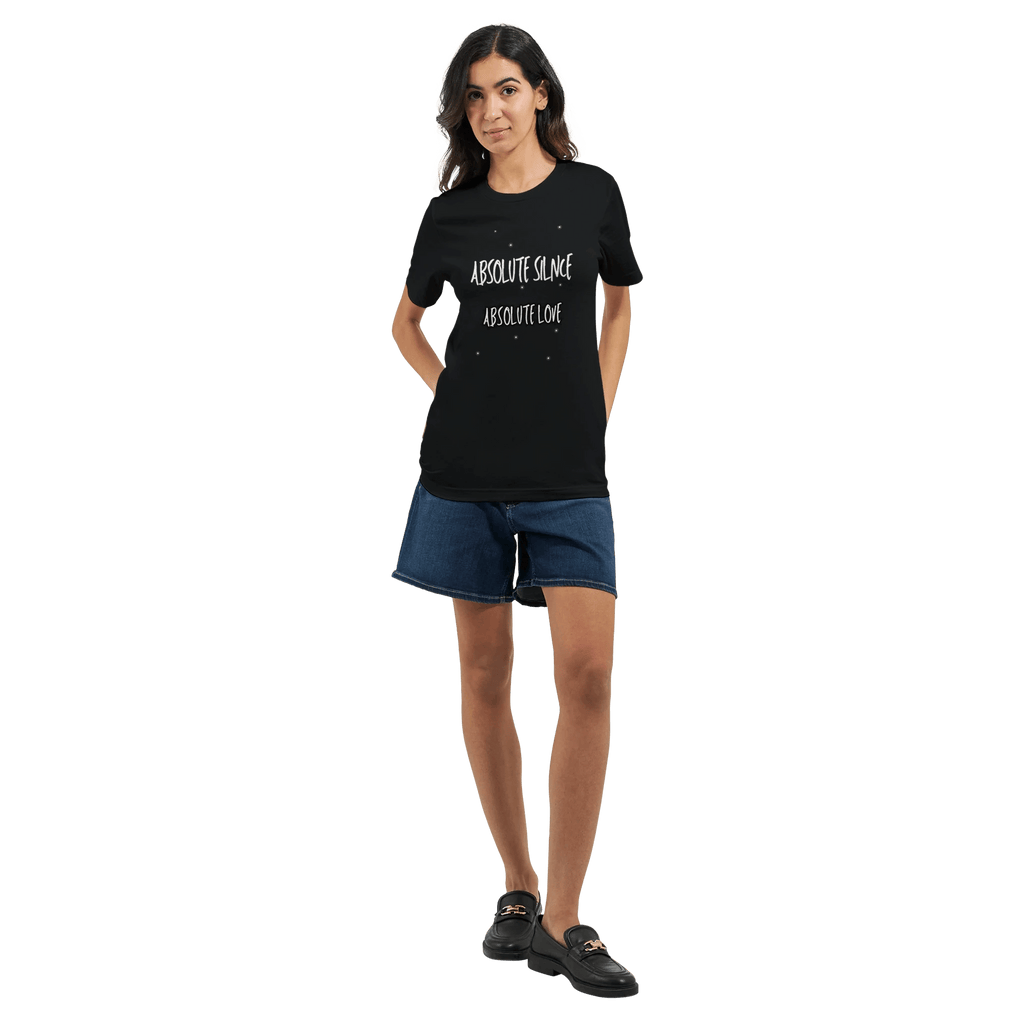 Ultimate Comfort Unisex T-Shirt – Absolute Silence, Absolute Love Design - Ilgary Studio