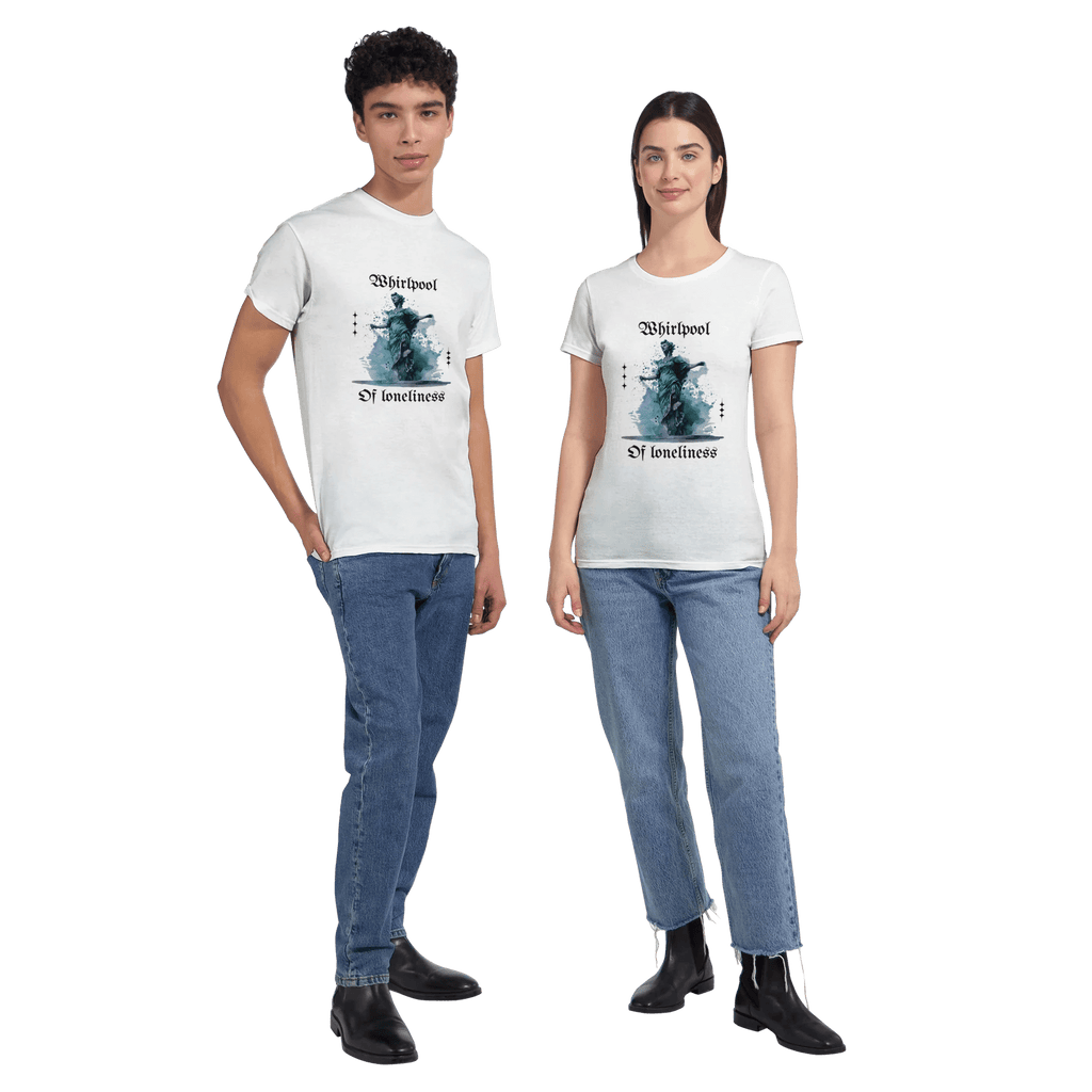 Whirlpool of Loneliness Heavyweight Cotton T-Shirt – Classic Fit for Casual Wear - Ilgary Studio