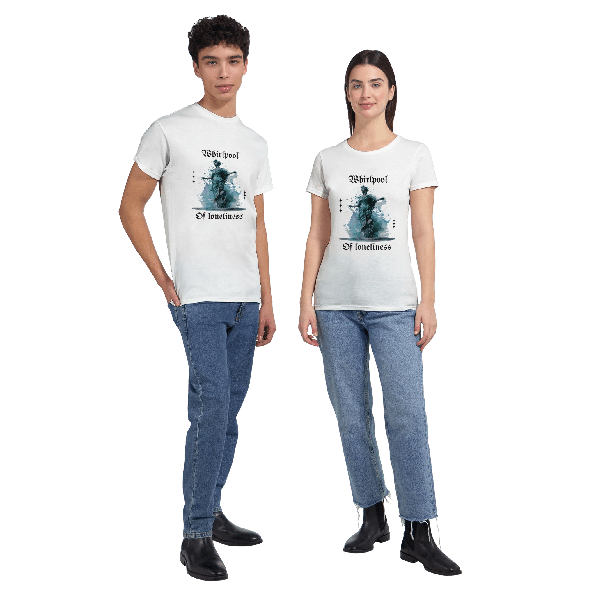 Whirlpool of Loneliness Heavyweight Cotton T-Shirt – Classic Fit for Casual Wear - Ilgary Studio