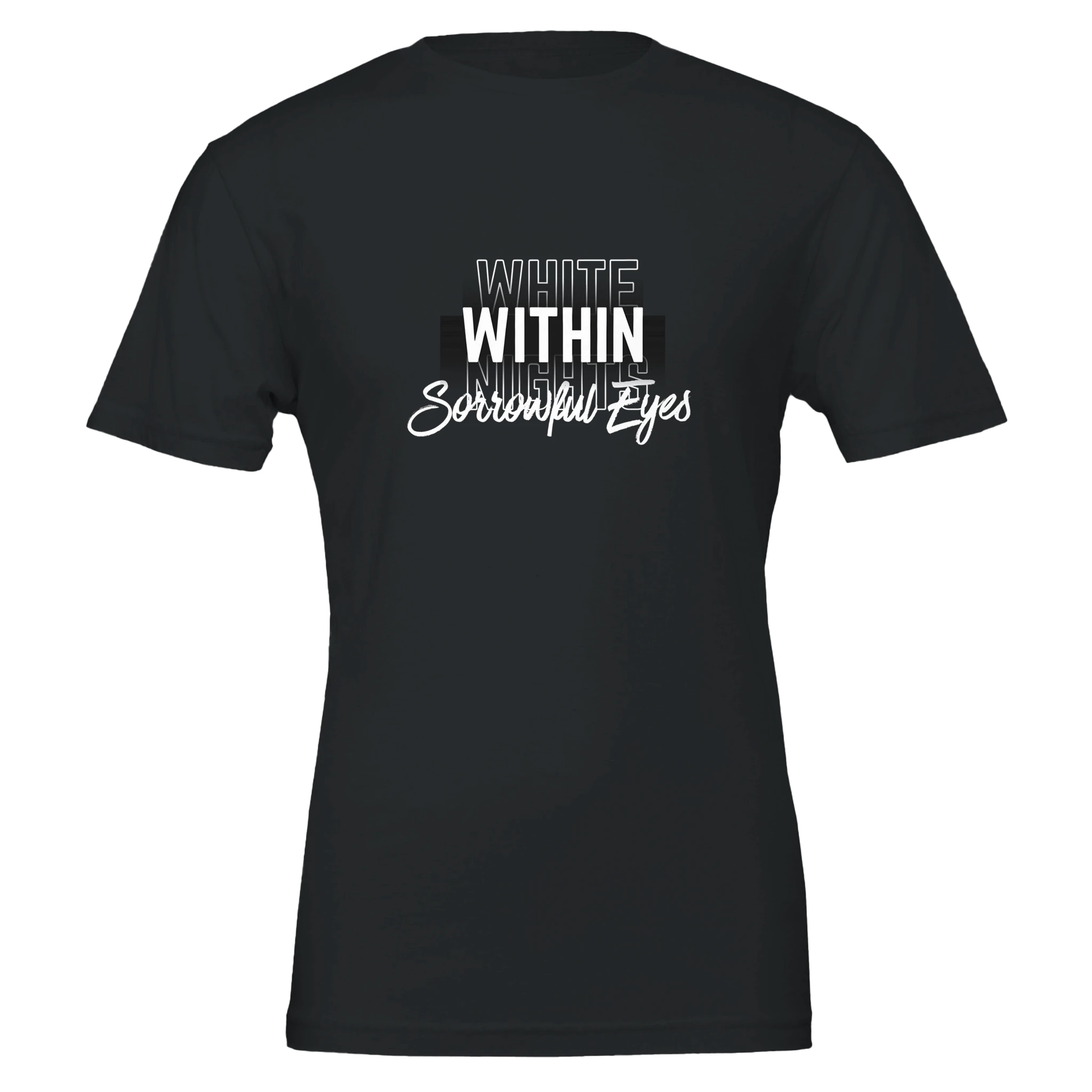 White Nights T-Shirt – Unisex Tailored Fit with Sorrowful Eyes Design - Ilgary Studio