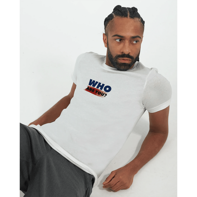 Who Are You? Unisex Cotton T-Shirt – Customizable DTG Printing - Ilgary Studio