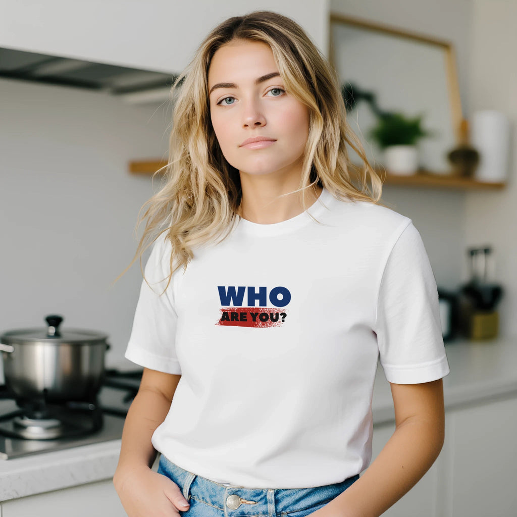 Who Are You? Unisex Cotton T-Shirt – Customizable DTG Printing - Ilgary Studio